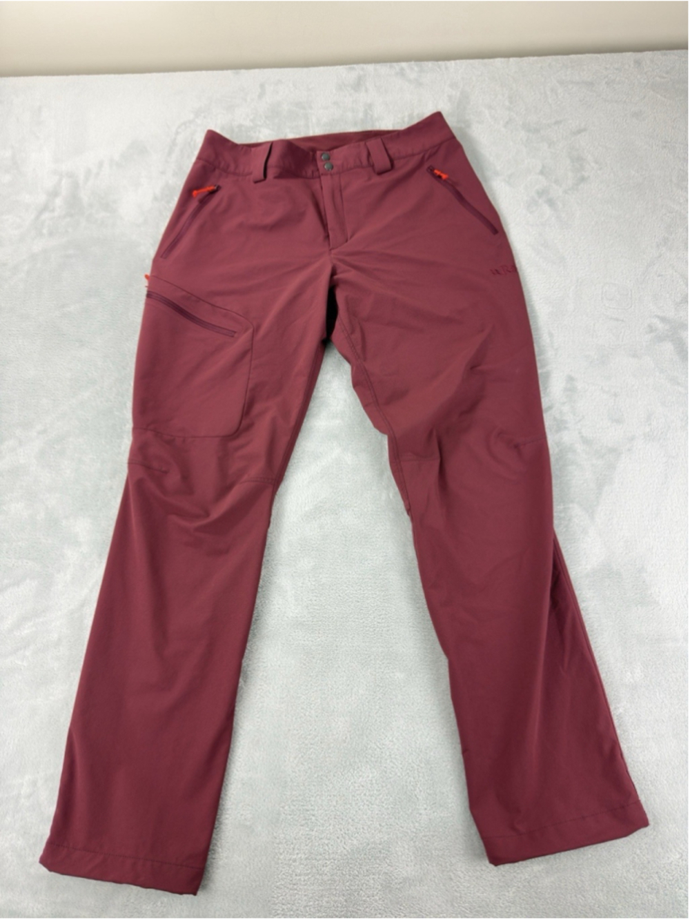 Rab Incline Pants Womens Small Red Matrix Qfv-02 Softshell Stretch Hiking